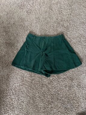 Free People Deep Forest Green Corduroy Skort